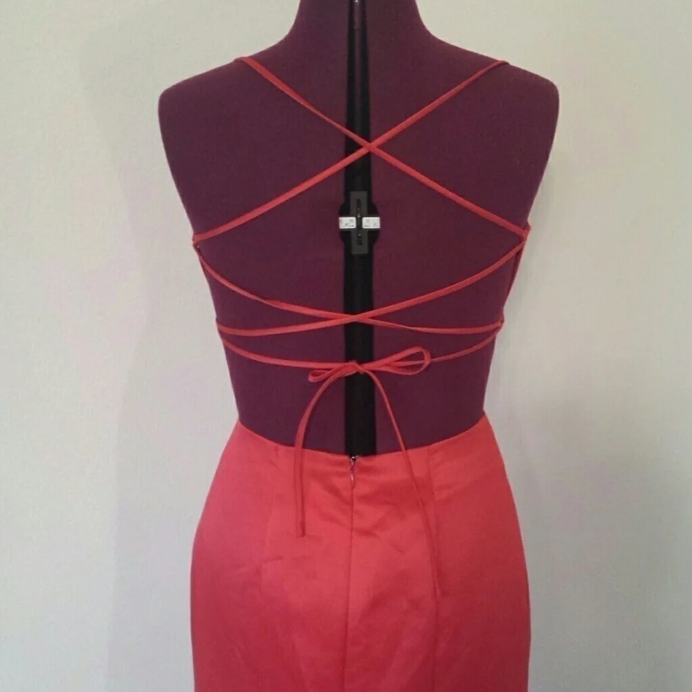 Vintage Y2K Jessica McClintock for Gunne Sax Red Formal Dress‎ Gown Size Small